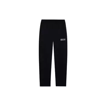 Мужские спортивные штаны Li Ning Sports Lifestyle Series, однотонные, повседневные, из флиса, прямые, со средней посадкой, трикотажные, черные AKLU863-1 XL