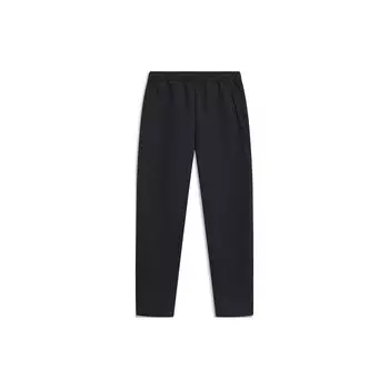 Мужские спортивные штаны Li Ning Sports Lifestyle Series, однотонные, прямые, трикотажные, черные AKLT749-2 S