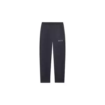 Мужские спортивные штаны Li Ning Sports Lifestyle Series с нашивкой-логотипом, теплые, прямые, трикотажные, черные, сосново-серые AKLT601-2 M