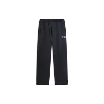 Мужские спортивные штаны Li Ning Sports Lifestyle Series, однотонные, со средней талией и манжетами, черные AKLTD57-2 XL