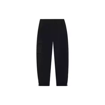 Мужские спортивные штаны Li Ning Sports Lifestyle Series из флиса, теплые, с манжетами, черные, AYKT873-1 L