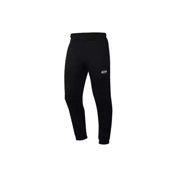 Мужские спортивные штаны Li Ning Training Series с маленьким логотипом из флиса и трикотажа, зауженные книзу, черные AKLRE49-2 XL