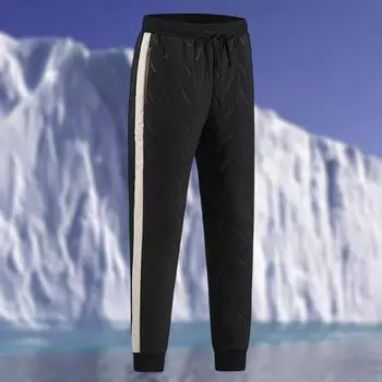 Мужские спортивные штаны с цветными блоками, на кулиске, с манжетами, мужские повседневные и модные флисовые спортивные штаны L чёрный
