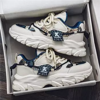 Мужские спортивные туфли на толстой подошве, всесезонные, с мягкой подошвой, модные, повседневные, спортивные туфли для активного отдыха, кроссовки для студентов, мужские кроссовки 39