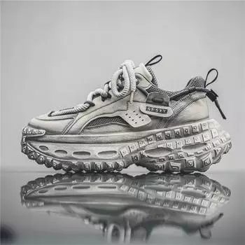 Мужские спортивные туфли средней высоты на толстой подошве, корейский стиль, дизайн «Кокос», модель Xuheng 3-1 42 белый