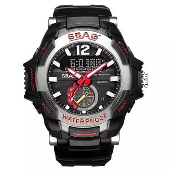 Мужские спортивные водонепроницаемые многофункциональные электронные часы с календарем