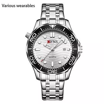 Мужские спортивные водонепроницаемые светящиеся часы Мужские модные трендовые часы со стальным ремешком