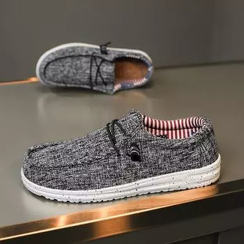 Мужские стильные лоферы без шнуровки — ультра-удобные и противоскользящие кроссовки — идеально подходят для повседневных приключений на свежем воздухе 36 чёрный