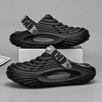 Мужские стильные сабо Slip-On, дышащие, удобные, толстая подошва, для использования в помещении и на улице, доступно несколько цветов, для дома и спорта 44-45 белый