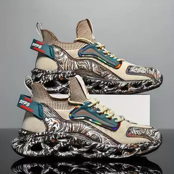 Мужские стильные удобные туфли типа Blade, дышащие, амортизирующие, нескользящие, для всех сезонов, для детей и взрослых, для ежедневного бега, ходьбы 39 чёрный