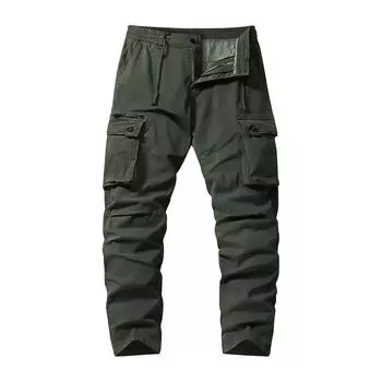 Мужские стираные и окрашенные комбинезоны с карманами Мужские повседневные брюки Мужские хлопковые комбинезоны Американские брюки 32 армия зеленый