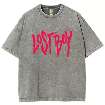 Мужские стираные винтажные футболки, принт с буквами, уличное ретро, панк-готика, Харадзюку, повседневная хлопковая футболка, короткий рукав S