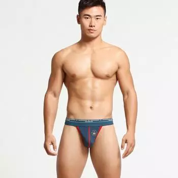 Мужские стринги, нижнее белье, треугольные трусы, одинарные футболки, сексуальные трусы с низкой талией M