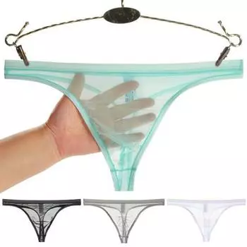Мужские стринги, прозрачные защитные быстросохнущие мужские трусы с низкой талией, мужская одежда XL