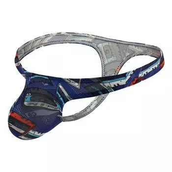 Мужские стринги с мультяшным принтом U, персонализированное эластичное нижнее белье с низкой талией L