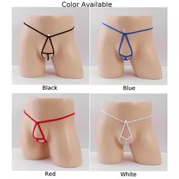Мужские стринги с открытым пенисом, трусики, сексуальный ремень, тонкая струна