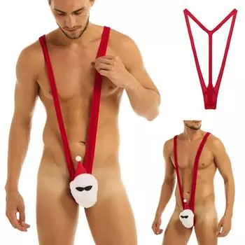 Мужские стринги с рождественскими узорами оленей, новинка, нижнее белье-стринги для мальчишника XXL