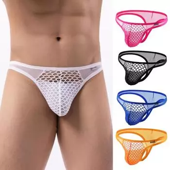Мужские стринги с вырезом, тонкие, мягкие, дышащие, эластичные, с низкой талией, однотонные, антисептические M