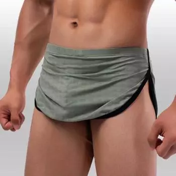 Мужские стринги, сексуальные трусы с низкой посадкой и эластичным поясом, облегающие трусы, однотонные дышащие сетчатые трусики, повседневная одежда L