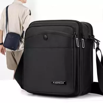 Мужские сумки через плечо Мужские нейлоновые сумки на плечо Сумки-мессенджеры для мальчиков Мужские сумки для путешествий Повседневная большая сумка чёрный