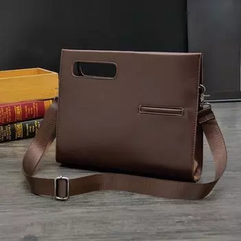 Мужские сумки через плечо на одно плечо в корейском стиле в стиле ретро, для бизнеса и отдыха, с автомобильной строчкой, водонепроницаемая сумка на молнии 30cm*6cm*24cm чёрный