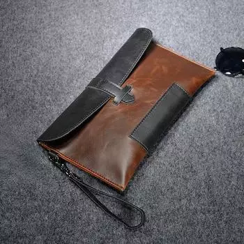 Мужские сумки, повседневные кошельки в стиле ретро, сумки с индивидуальным дизайном, сумки для мобильных телефонов из кожи Crazy Horse 26cm*1cm*16cm