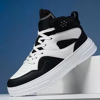 Мужские сверхлегкие высокие спортивные кроссовки большого размера для альпинизма на открытом воздухе Мужские баскетбольные кроссовки 39 белый/зелёный