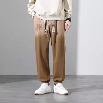Мужские свободные брюки на завязках на весну и осень больших размеров, персонализированные уникальные повседневные брюки XL чёрный