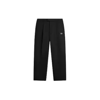 Мужские свободные брюки свободного покроя Li Ning Wade Series в полоску, прямые, со средней талией, черные AKXU001-1 M