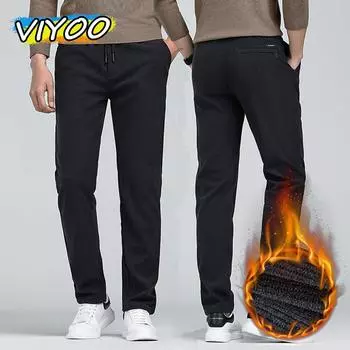Мужские свободные формальные брюки из плотного вельвета и флиса, спортивные штаны, спортивные брюки, блейзер, брюки, костюмные брюки для мужчин M