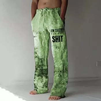 Мужские свободные повседневные однотонные брюки с эластичным галстуком, синие прямые брюки с струящимся песочным принтом и буквами XS светло-синий