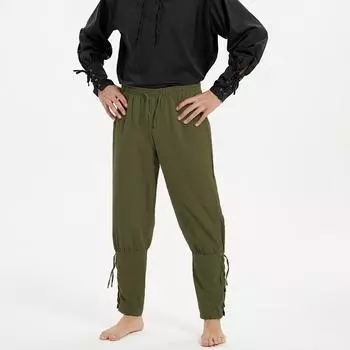 Мужские свободные повседневные спортивные штаны большого размера, средневековые винтажные повседневные брюки 3XL