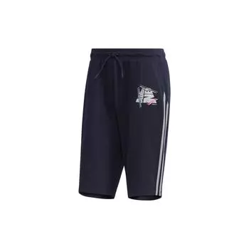 Мужские свободные шорты Adidas Neo с буквенным принтом и шнурком Legend-Ink-Blue FP7311 S