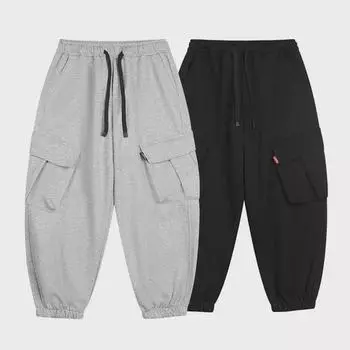 Мужские свободные спортивные штаны Beijie 2024 года из новой американской моды с манжетами из гарема L чёрный