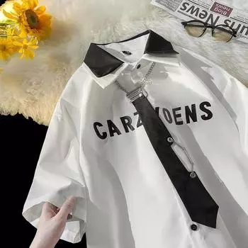 Мужские свободные топы больших размеров с коротким рукавом в американском винтажном стиле 3XL