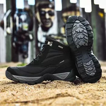 Мужские тактические ботинки Военные ботинки для мужчин Боевые мотоциклетные ботинки с боковой молнией Легкие армейские рабочие ботинки 40 чёрный
