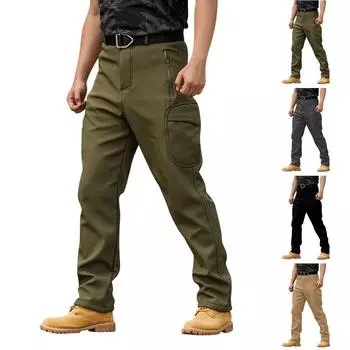 Мужские тактические брюки с карманами, водонепроницаемые комбинезоны из рипстопа, легкие рабочие брюки для походов L армия зеленый