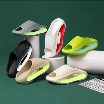 Мужские тапочки 2024 женские домашние тапочки для ванной комнаты, бассейна, нескользящие сандалии для пар на платформе для женщин и мужчин, домашние тапочки 36-37 бежевый