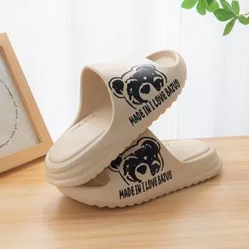 Мужские тапочки Bear EVA cool с аркой, летние новые домашние тапочки для дома с толстой подошвой, нескользящие, одно слово, перетаскивание, мужские 40-41 [normal size]