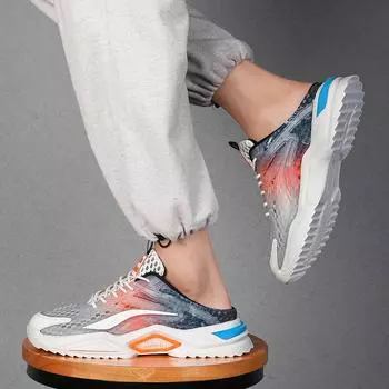 Мужские тапочки без спинки Летние сабо Мюли Повседневные кроссовки Студенческие сандалии Большие размеры EU: 39 чёрный