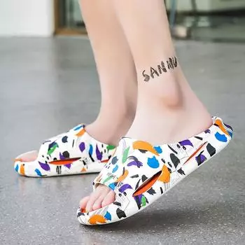 Мужские тапочки большого размера летние домашние повседневные модные верхняя одежда спортивная пляжная обувь новые шлепанцы 39