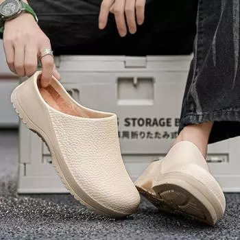 Мужские тапочки для пар, садовые сабо, женская водонепроницаемая обувь для шеф-повара, удобные сандалии, тапочки для домашних животных, уличная обувь для рыбалки 46-47 белый