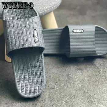 Мужские тапочки, домашние нескользящие домашние летние домашние домашние негрязные сандалии, летние нескользящие сандалии для ванной комнаты 40-41 серый