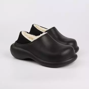 Мужские тапочки, домашние плюшевые тапочки, женские зимние теплые тапочки, женская непромокаемая обувь на толстой подошве, мужская домашняя нескользящая обувь 36-37 feet(35-36) чёрный