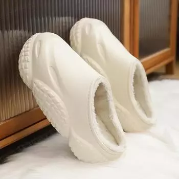 Мужские тапочки из хлопка. Износостойкая обувь для мужчин. Мягкие и удобные домашние тапочки. Женская домашняя обувь. Модная теплая обувь. 36-37 чёрный