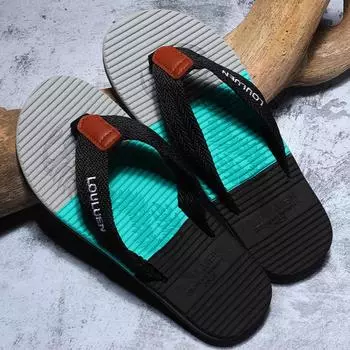 Мужские тапочки Летние шлепанцы Мужские тапочки Повседневные шлепанцы Надевайте шлепанцы поверх мужских тапочек 40 чёрный