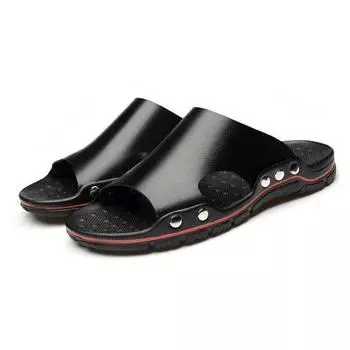 Мужские тапочки, летние уличные сандалии из микрофибры, легкие и мягкие пляжные тапочки большого размера 38–48, нескользящая мужская обувь 38