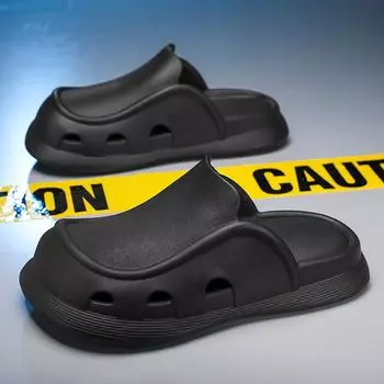 Мужские тапочки Мягкие и удобные Нескользящие Износостойкие Для дома и улицы Проветриваемая Толстая подошва Туфли мужские Унисекс Новые 40-41