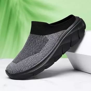 Мужские тапочки Новые летние дышащие домашние тапочки для помещений Мужские шлепанцы на толстой подошве Модная обувь для ходьбы Мужские шлепанцы 39