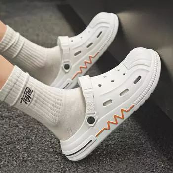 Мужские тапочки, новые летние уличные легкие удобные мужские сандалии, шлепанцы из ЭВА на мягкой подошве, прогулочная пляжная обувь, сандалии 40 хаки